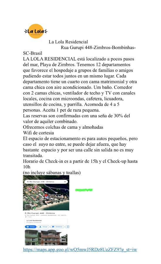 Ferienwohnung La Lola Residencial Bombinhas Exterior foto